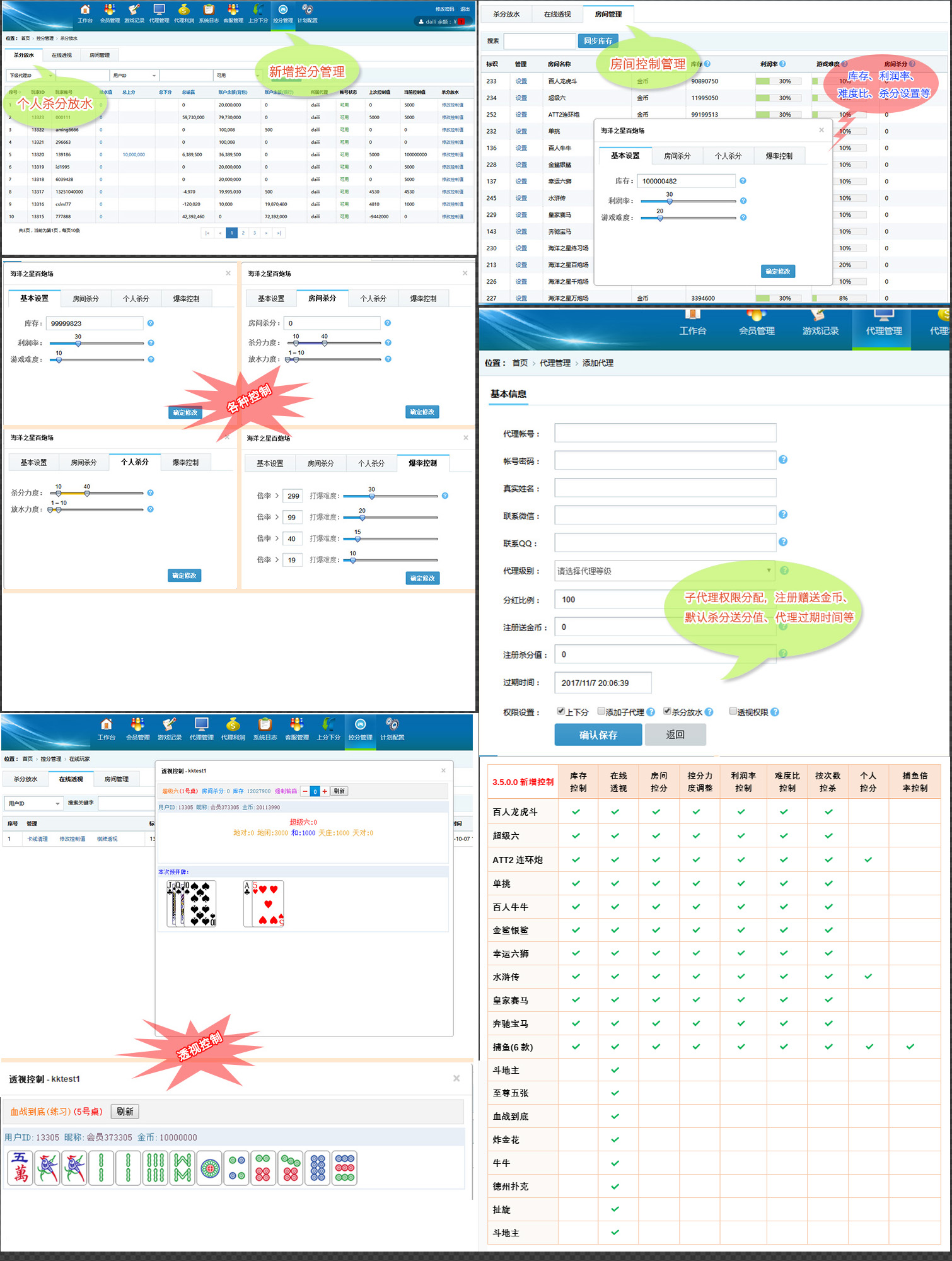 全新大富豪完美运营版 新增透视控制+代理后台+房间控分管理-7